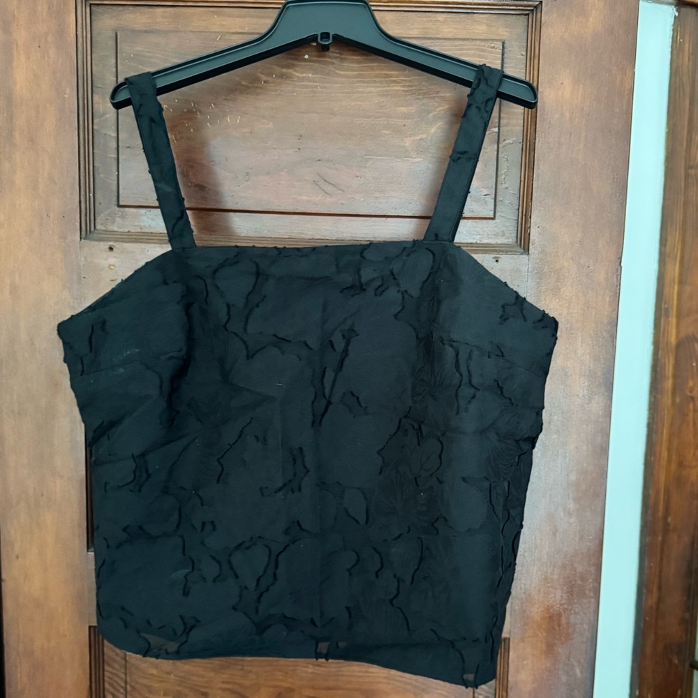Banana Republic Black Textured Tank Top